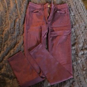 maroon skinny jeans